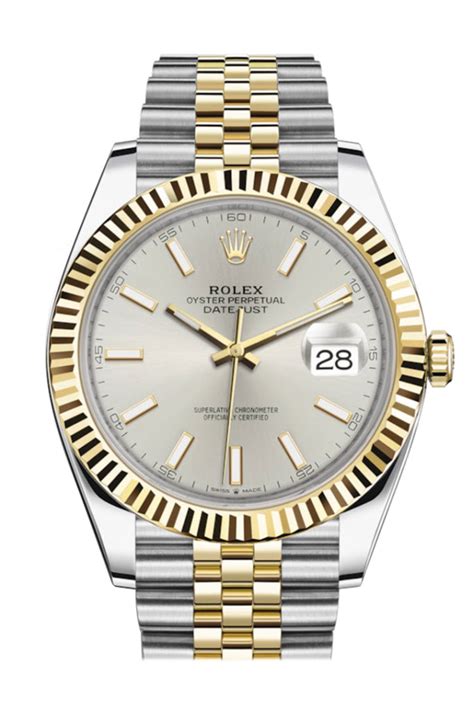 rolex date just gold silber|rolex datejust 41 gold silver.